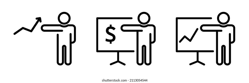 Business meeting simple isolated vector icon.