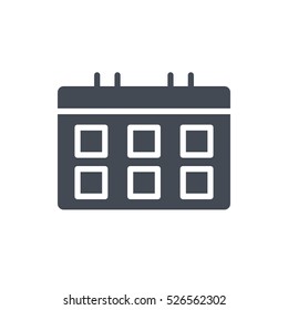 Business Meeting Solid Glyph Vector Icon Calendar silhouette