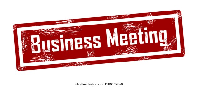 Business meeting square grungy stamp Vector illustration