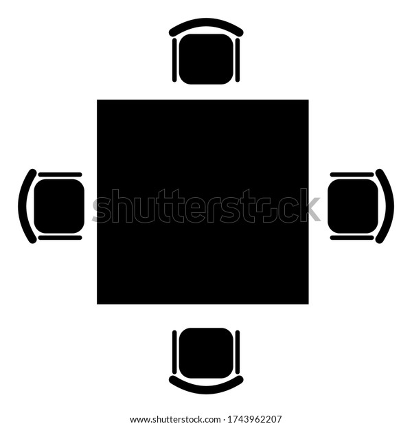 Business Meeting Table Icon Trasparent Background Stock Vector (Royalty ...