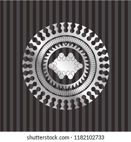 business meeting teamwork icon inside silver badge