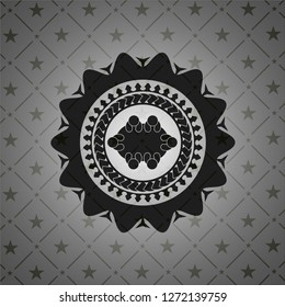 business meeting teamwork icon inside retro style black emblem