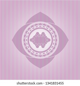 business meeting teamwork icon inside retro style pink emblem