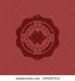 business meeting teamwork icon inside retro style red emblem