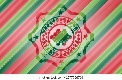 business meeting teamwork icon inside christmas badge.