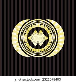 business meeting teamwork icon inside shiny emblem. 