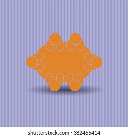 Ilustración vectorial de icono Reunión de negocios (Teamwork)