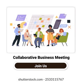 Business meeting teamwork office colleagues discussing project charts graphs diverse team collaboration workspace