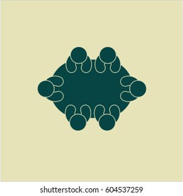 Business Meeting (Teamwork) vector icon or symbol
