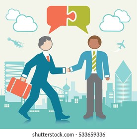 Business Meeting Thinking the Same