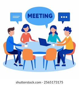 Business Meeting And Vector Design