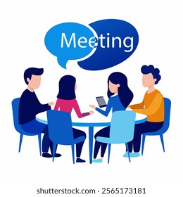 Business Meeting And Vector Design