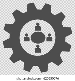 Business meeting vector icon eps 10. People around table simple symbol on transparent background.