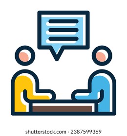 Business Meeting Vector Thick Line Filled Dark Colors Icons For Personal And Commercial Use.
