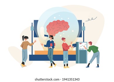 Business meetings and brainstorming teamwork search for new solutions