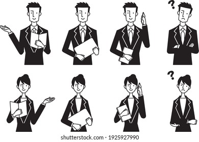 Business member person illustration simple upper body