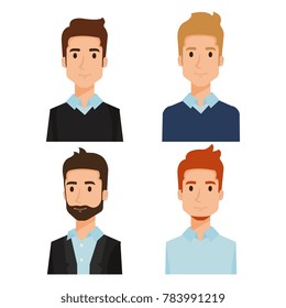 business men avatars characters