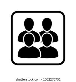 business men collective vector icon