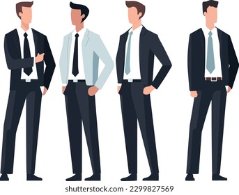 Business Men in Fashionable Attire Vector