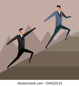 business men growth collaboration solution design