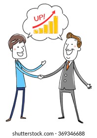 Business men handshake vector illustration