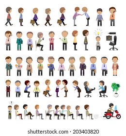 Business Men - Isolated On White Background - Vector Illustration, Graphic Design Editable For Your Design. Business Concept 
