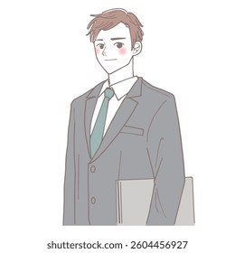Business men with laptop computers