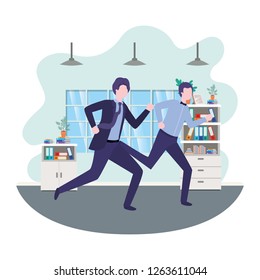 business men in living room avatar character