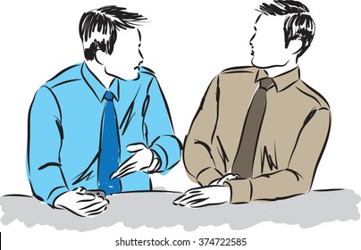 BUSINESS MEN WITH PHONE ILLUSTRATION