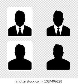 Business Men Silhouette Set - Vector Illustration - Isolated On Transparent Background