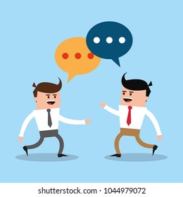 Business men talking