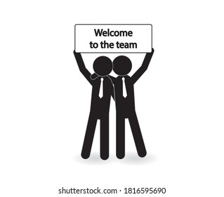 Business men. Team. Vector icon