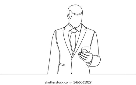 business men wearing suits are using telephones. Concept of young business people working mobile devices. Isolated on white background