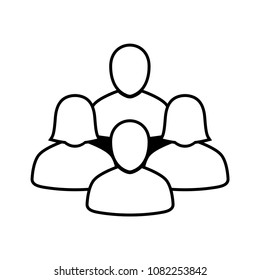 business men and women collective vector icon