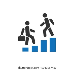 Business mentor help team partner. Creative Idea Concept of Mentor and Coaching. Modern Flat thin line icon designed vector illustration. Editable Stroke.