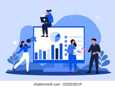 Business mentor helps to improve career, help and self development strategy flat style design business concept. vector illustration.