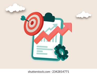 Business mentor helps to improve career, help and self development strategy flat style design business concept. vector illustration.	
