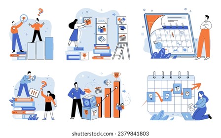Business mentor. Vector illustration. Effective leadership is crucial for success any business A mentor provides guidance and support for personal and professional growth Strong management skills