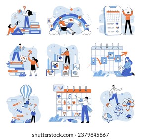 Business mentor. Vector illustration. Helping others and giving back is integral part business success Cooperation among team members is vital for achieving business goals Effective communication