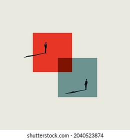 Business merger and acquisition abstract vector concept. Symbol of negotiation, opportunity. Minimal eps10 Illustration.