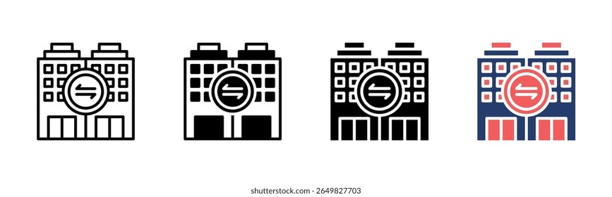Business Merger icon sheet multiple style collection