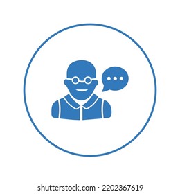 Business message conversation icon | Circle version icon |