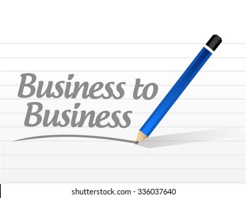 business to business message sign concept illustration design graphic
