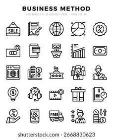 Business Method Icon Bundle 25 Ícones para Sites e Aplicativos