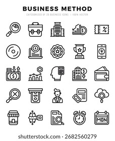 Business Method Icon Bundle 25 Icons for Websites and Apps