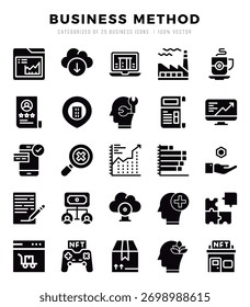 Business Method Icon Bundle 25 Ícones para Sites e Aplicativos
