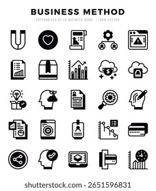 Business Method icon pack for your website. mobile. presentation. and logo design.