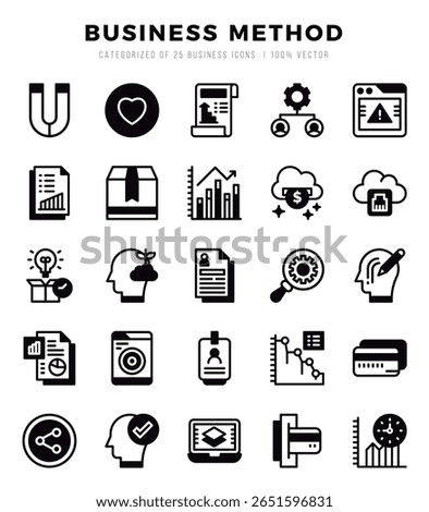 Business Method icon pack for your website. mobile. presentation. and logo design.