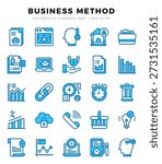 Business Method Two Color icons collection. Two Color icons pack. Vector illustration