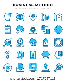 Business Method Two Color icons. Vector Two Color illustration.